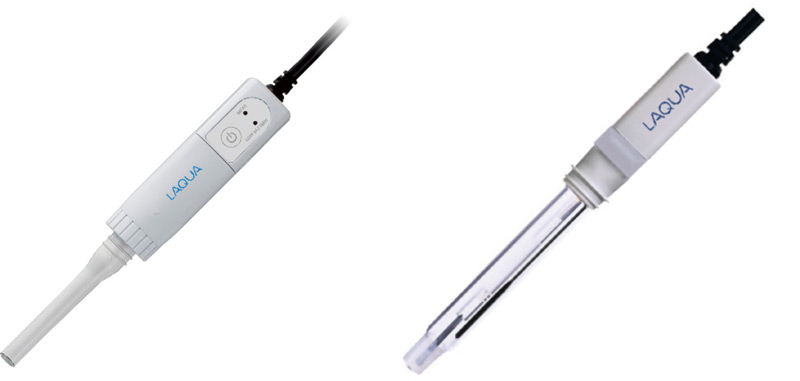 Electrodos de pH planos HORIBA 6261-10C de vidrio y 0040-10D ISFET para medios de cultivo