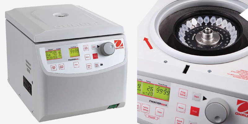 Centrífuga OHAUS Frontier FC5706 con rotores y adaptadores disponibles para tubos de 1,5 ml a 50 ml