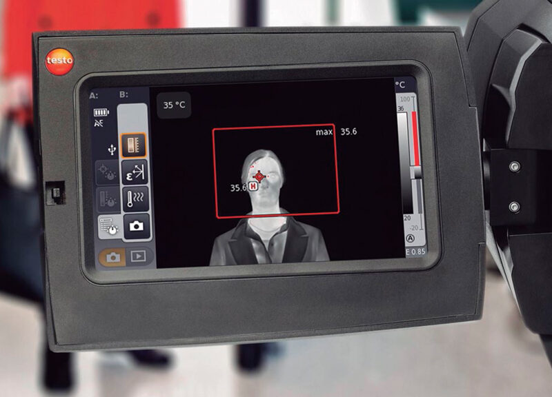 Cámara termográfica Testo detección fiebre aeropuerto FeverDetection