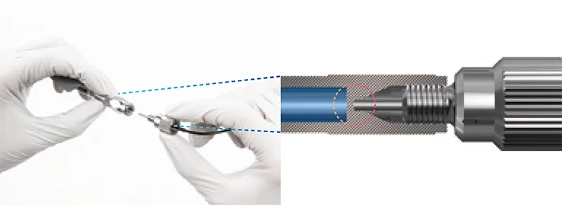Sistema Nexlock II Shimadzu: conexión sin férulas y sin herramientas en Nexera X4