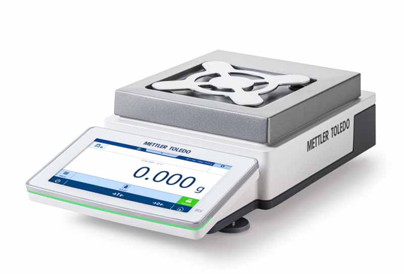Balanza METTLER TOLEDO mostrando pantalla de resultados de pesaje