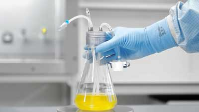 Matraz de agitación Mycap CCX Sartorius con cartucho de intercambio de gases integrado