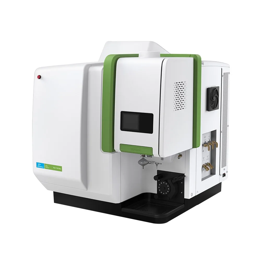 ICP-OES Avio 550 Max PerkinElmer, detalle de sistema de introducción de muestras y bomba