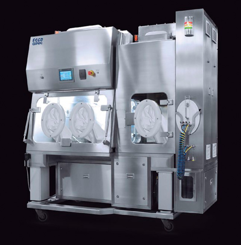 Interior Isolator ESCO GPPI cámara acero inoxidable guantes trabajo