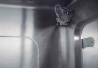Proceso atomización BioVap distribución peróxido hidrógeno partículas cargadas