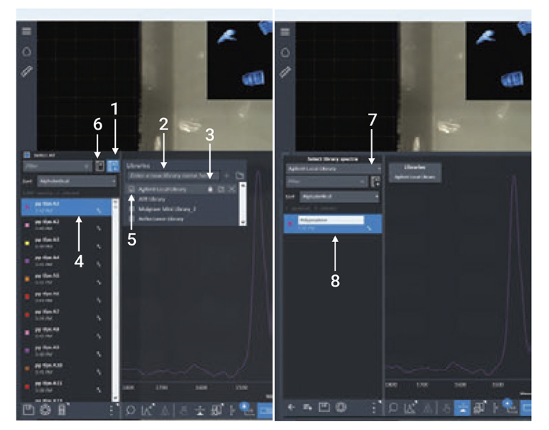 Pasos para la generación de bibliotecas espectrales en el software Agilent Clarity LDIR