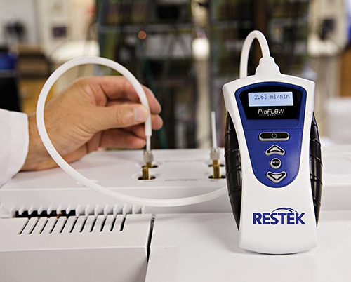Caudalímetro Restek ProFLOW 6000 para medición de gases en cromatografía