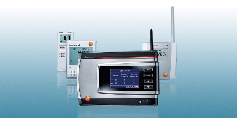 Registrador datos temperatura Saveris sistema inalámbrico cable