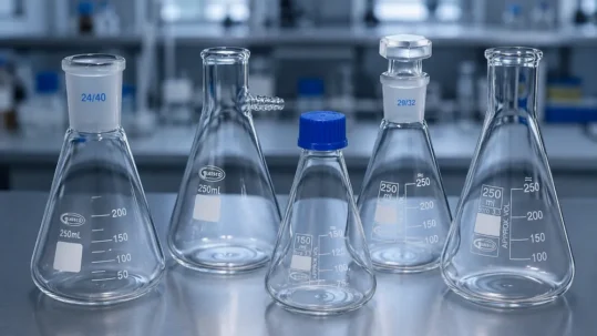 Imagen destacada: Matraz Erlenmeyer: características, aplicaciones y criterios para elegir el modelo adecuado en el laboratorio