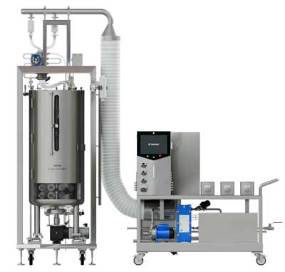 Biorreactor TECNIC eProd Single Use de 300 a 1000 litros con bolsas eBAG 3D STR ISO7