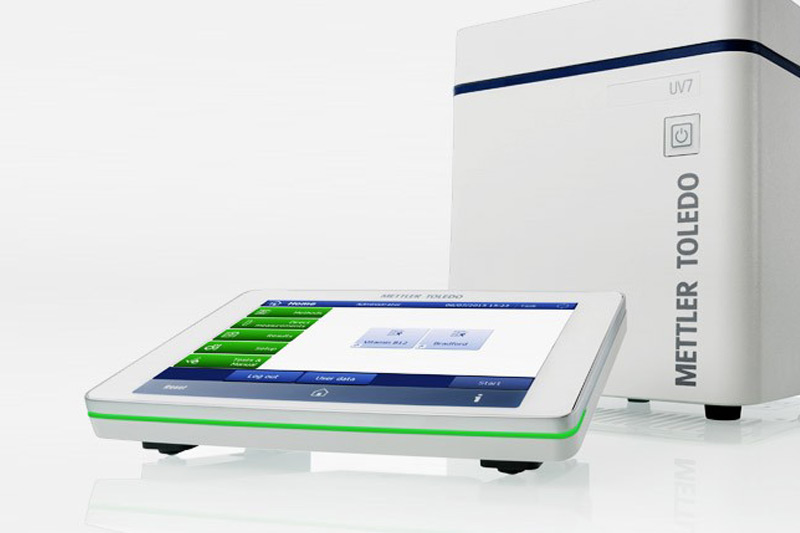 Panel de control y pantalla táctil 7 pulgadas del espectrofotómetro UV/VIS Excellence con One Click