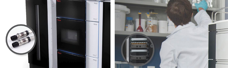Cromatogramas obtenidos con sistema Vanquish UHPLC mostrando separación de alta resolución