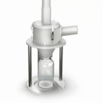 Ciclón FRITSCH combinado con P-14: molienda continua de muestras con carga electrostática o sensibles a temperatura