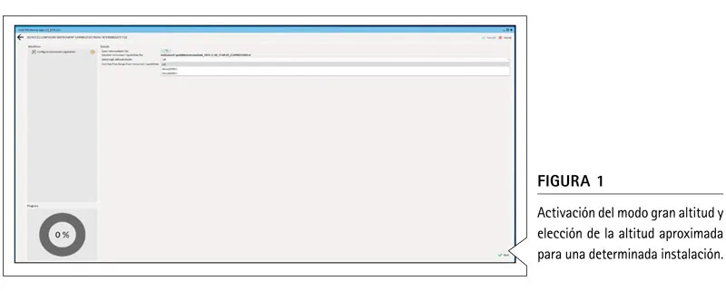 Figura 1: proceso de optimización automática de flujos de gas en el software Qtegra ISDS para modo gran altitud del iCAP PRO