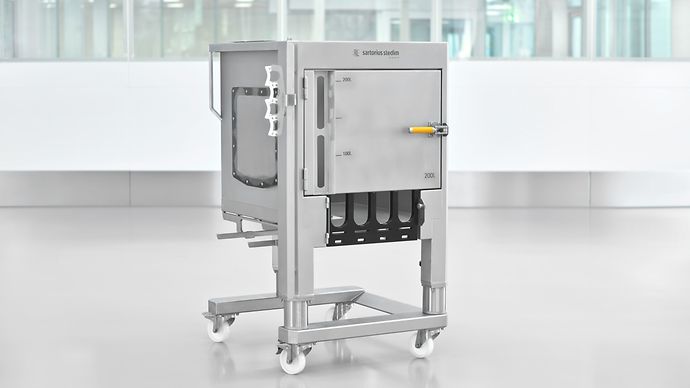 Palletank for Mixing Sartorius de acero inoxidable con puertas frontales para instalación de bolsa Flexsafe Pro