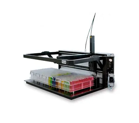 Sistema que permite la toma simultánea de 4 muestras con diferentes matrices en el muestreador.