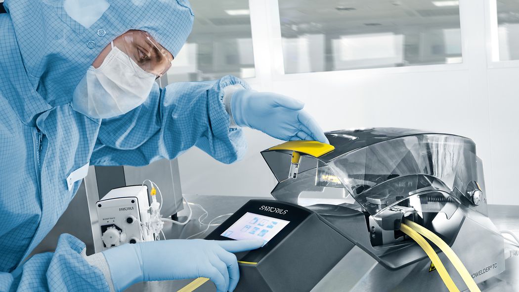 Soldadora de tubos estériles Biowelder TC Sartorius para conexiones TPE en biofabricación