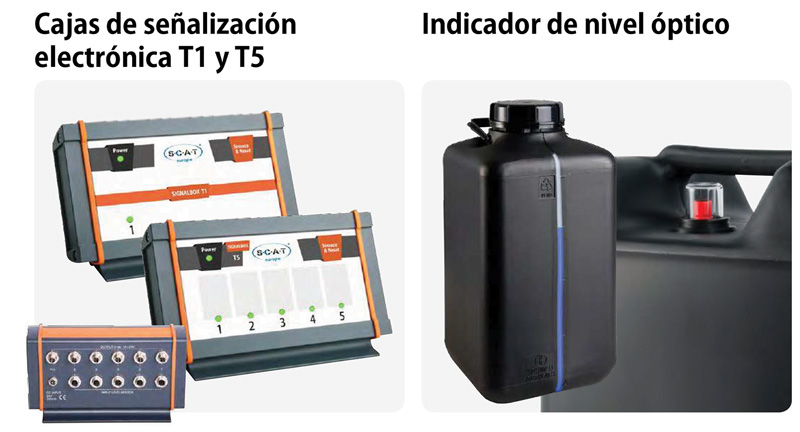 Indicador nivel óptico líneas visoras floador residuos